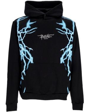 Phobia Sudadera Con Capucha Ligera Sudadera Con Capucha Y Estampado De Rayos Laterales Para Hombre Negro/Azul Claro