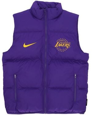 Nike Down Jacket Nba City Edition Puffer Vest Loslak - Purple