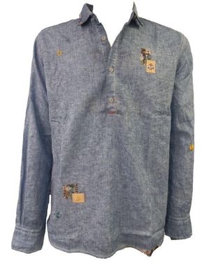 Bob Shirt Lino Denim R00404 - Blue
