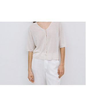 Yerse Cardigan Frau 42536 Bio-Baumwolle - Schwarz