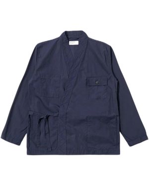 Universal Works Jas Osaka Werkjas Gepauwde Poplin - Blauw