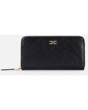 Elisabetta Franchi Portefeuille Et Portatesere Donna Pf88A52E2 110 - Noir