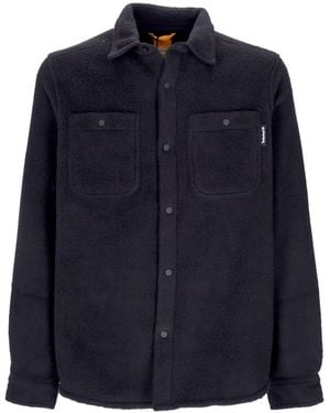 Timberland Long Sleeve Shirt Fleece Overshirt - Blue
