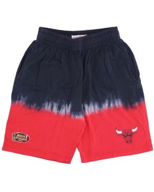 Mitchell &amp; Ness Pantalones Cortos Para Hombre Nba Horizontal Tie Dye Short Hardwood Classics Chibul - Azul