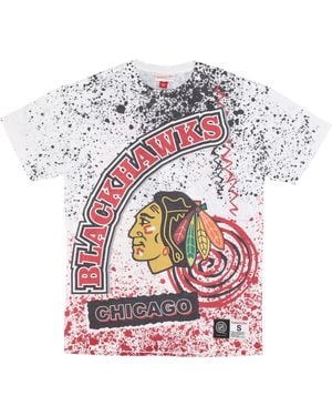 Mitchell &amp; Ness Camiseta Para Hombre Nhl Team Burst Sublimated Tee Chibla - Blanco