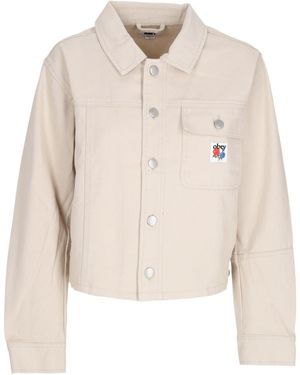 Obey Jeans Jacket W Rebuilt Shirt Jacket - Natural