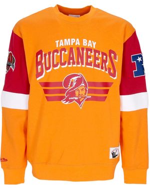 Mitchell & Ness Crewneck Sweatshirt Nfl All Over Crew 3.0 Tambuc - Orange