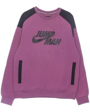 Nike Jumpman Fleece Crew Light Crewneck Sweatshirt Bordeaux - Purple