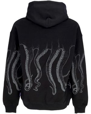 Octopus Ligero Hoodie En Linea De Hoodie Negro - Azul