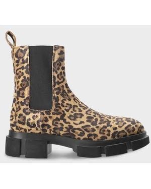 COPENHAGEN Cph570 Stivaletti Donna Leopardati – Cph570Suede-Leo - Brown