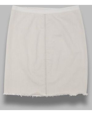 Rick Owens Sagrada Mini Falda Denim - Blanco