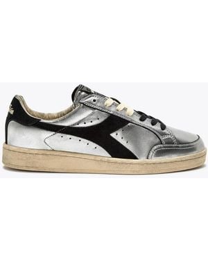 Diadora Zapatillas De Mujeres Prestigio 80 201.18227 Metal Usado 90002 Plata - Negro