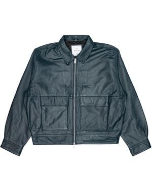 Edwin Leather Jacket Dogma Dark - Blue