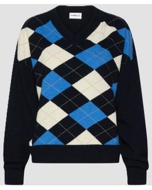 Marella Mesh With V-Neck - Blue