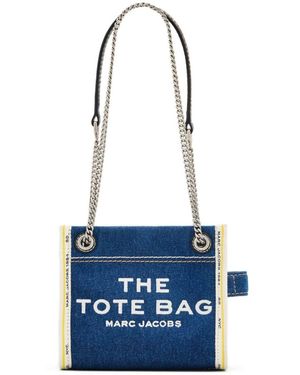 Marc Jacobs Bolso De Hombro Con Cadena Denim - Azul