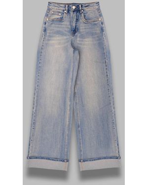 Gestuz Sera Taille Haute Jeans Large - Bleu