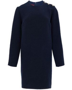 Gucci Boucle Vestido Con Botones De Logotipo - Azul
