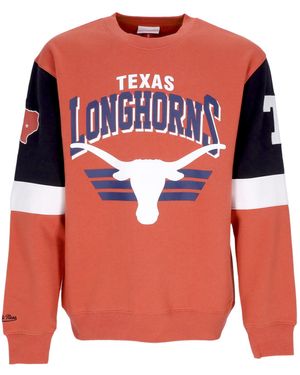 Mitchell &amp; Ness Herren-Sweatshirt Mit Rundhalsausschnitt Ncaa All Over Crew 3.0 Texagg - Orange