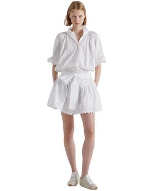 MEIMEIJ Dress Finished With Orline - White