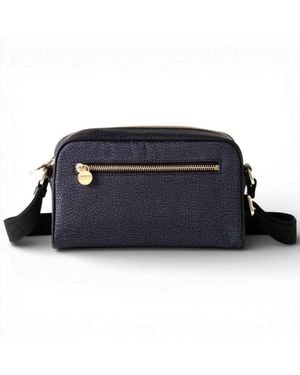 Borbonese Kamera Case S Tasche. Blaue Lapis Op Recyceltes Gewebe
