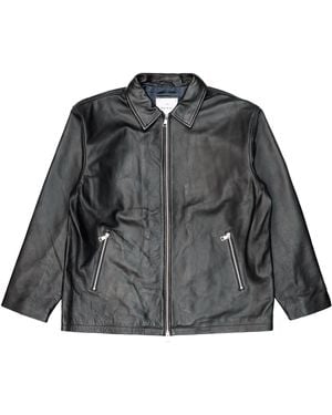 Edwin Leather Jacket Fix - Black