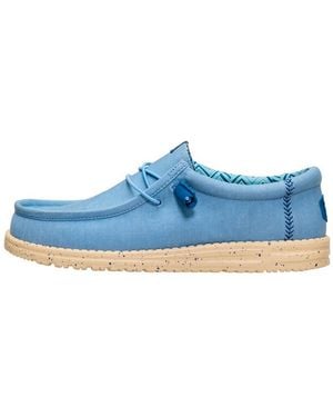 HEYDUDE Shoes Wally Stretch Canvas Denim - Blue