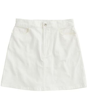 Sun 68 Denim Skirt 31 Cream D31203 - White