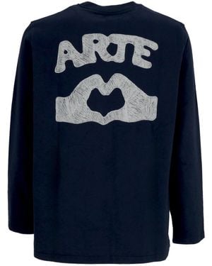 Arte' Long Sleeve T-Shirt Diels Stitch L/S Tee - Blue