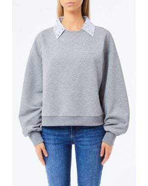 Liu Jo Damen Sweatshirt Uf5254 F0873 03658 - Grau