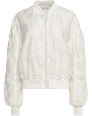 WEILI ZHENG Bomber Frau Stickereien - Weiß