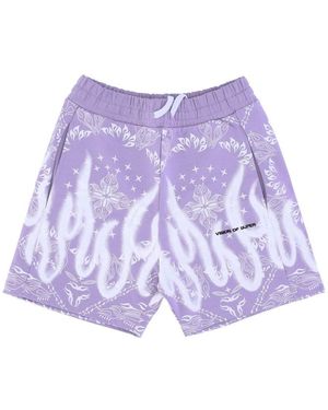 Vision Of Super Trainingsbroek Met Bandanaprint Short Paars