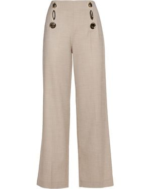 SIMONA CORSELLINI Pants With Details - Natural
