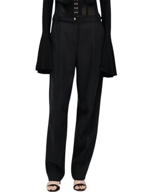 Just Cavalli Palace Pants With Transparent Bust - Black