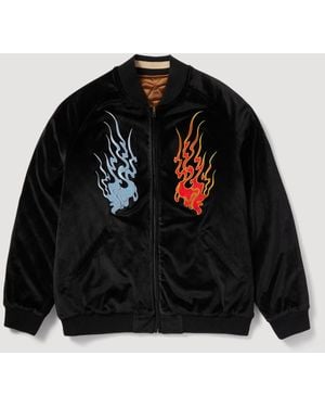 Huf Destructive Sukajan Jacket - Black