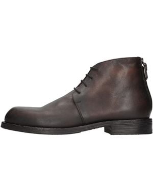 Pantanetti Lace-Up Leather Ankle Boots - Brown