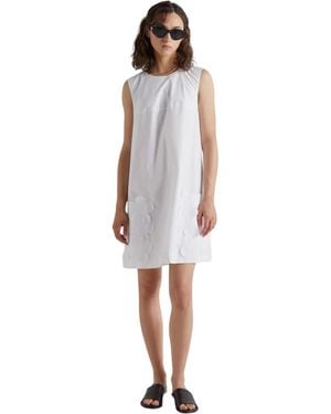 MEIMEIJ Dress With Flowers Applied - White