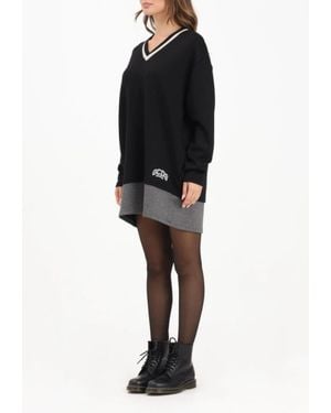 Gcds Dress Logo Lounge Piquet Mini Dress - Black