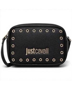 Just Cavalli Handbag Jc Mini Eyelets Leather - Black
