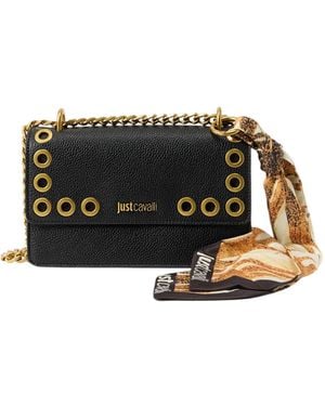 Just Cavalli Schultertasche Mit Weiblichen Osen Mit Schals - Schwarz