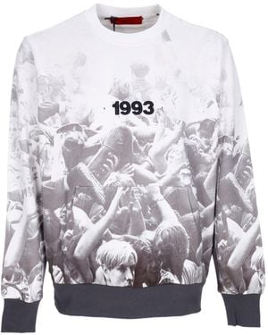 Acupuncture Crowd Crewneck Lightweight Crewneck Sweatshirt - Blue