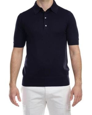 Hōsio Polo De Seda Y Algodon 110M11/40 Blu - Azul