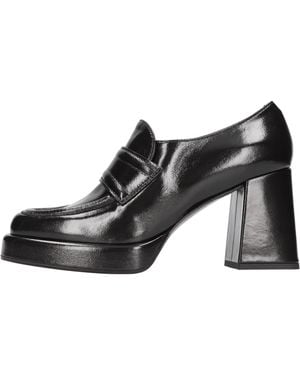 Giorgio Fabiani Leather Moccasin Flat Shoes - Black