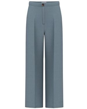 Marella Mixed Linen Pant Sugar Card - Blue