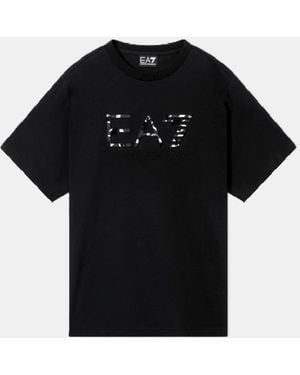 EA7 T-Shirt Met Zwart Vrouwen Logo