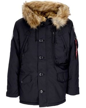Alpha Industries Long Jacket Polar Jacket - Blue