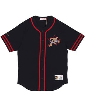 Mitchell & Ness Vintage Logo Button-Front Jacket - Black