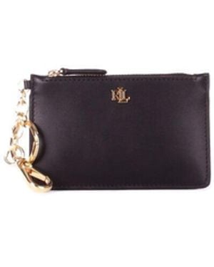 Ralph Lauren Wallet 432876731 002 Zip Card Cas Card Case Small - Black