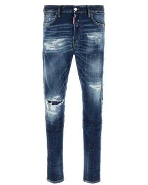 DSquared² Jeans Carres Cool Le Gars En Denim S'Etire - Bleu