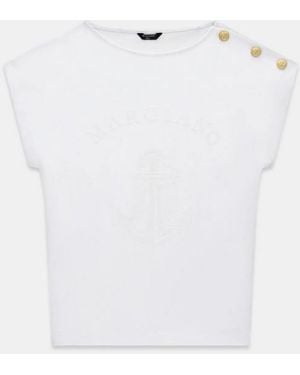 MARCIANO BY GUESS Camiseta Con Lentejuelas Mujer Blanca - Blanco
