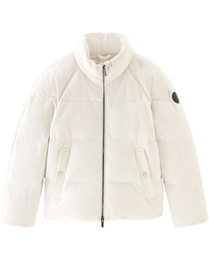 Woolrich Ut3084 Veste Minehart 8743 Creme Lactee Wwou0739Fr - Blanc